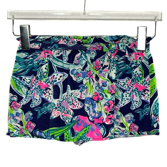 Lilly Pulitzer M Girls Karla Skort Navy Sway This Way Hyacinth 100% Cotton - Picture 1 of 11